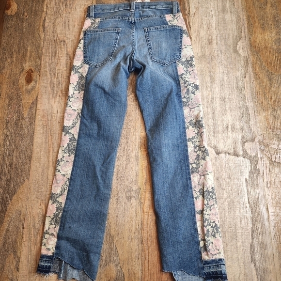 New Current/Elliott Blue The Uneven Seamed In First Love Mixed Floral Straight L - Picture 8 of 10